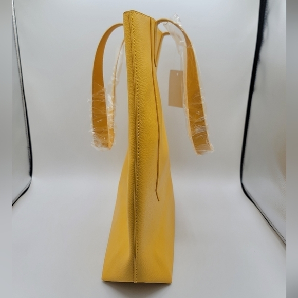 Saks Fifth Avenue Yellow PVC Tote NEW #1063 - Picture 5 of 10